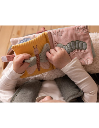 Livre d'activites tissu poussette - flowers & butterflies