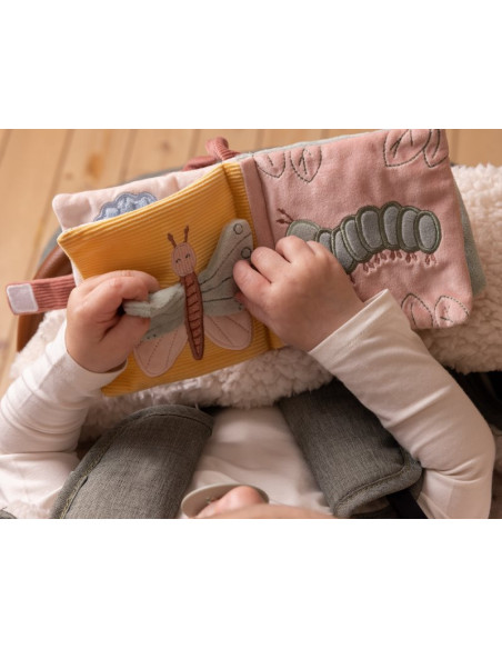 Livre d'activites tissu poussette - flowers & butterflies