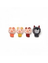 Marionnettes a doigts le loup et les 3 petits cochons - lilliputiens