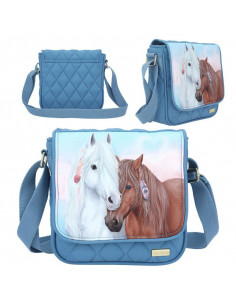 Miss melody sac a bandouliere blue quilt 2