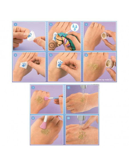 Topmodel set de tatouages paillettes