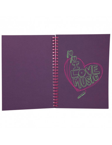 TOPMODEL ALBUM A COLORIER DOODLE AVEC SET STYLOS FLUOS