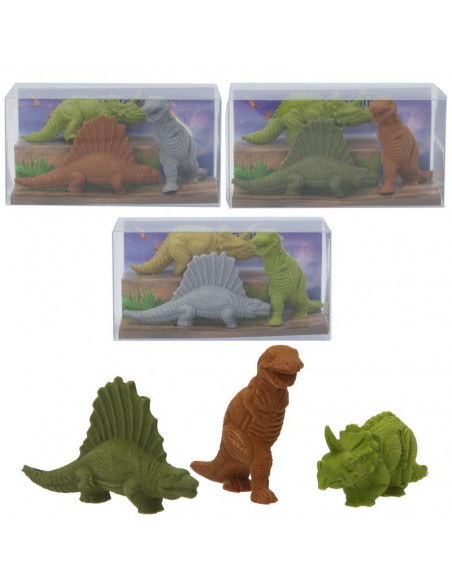 DINO WORLD SET DE GOMMES DINO