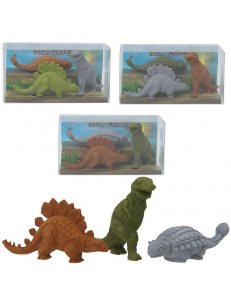 DINO WORLD SET DE GOMMES DINO