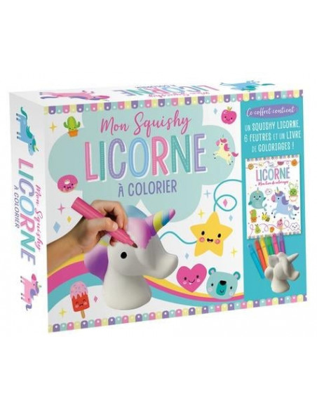 Squishy a colorier - licornes