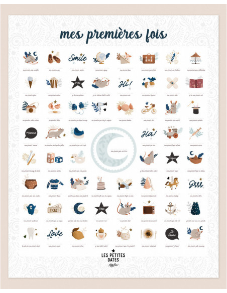 Affiche "mes premieres fois" - souris cobalt