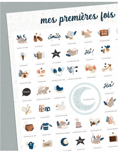 Affiche "mes premieres fois" - souris cobalt