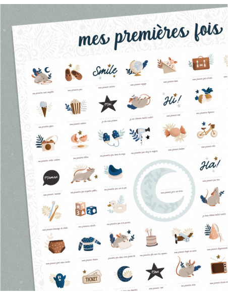Affiche "mes premieres fois" - souris cobalt