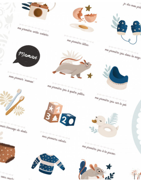 Affiche "mes premieres fois" - souris cobalt