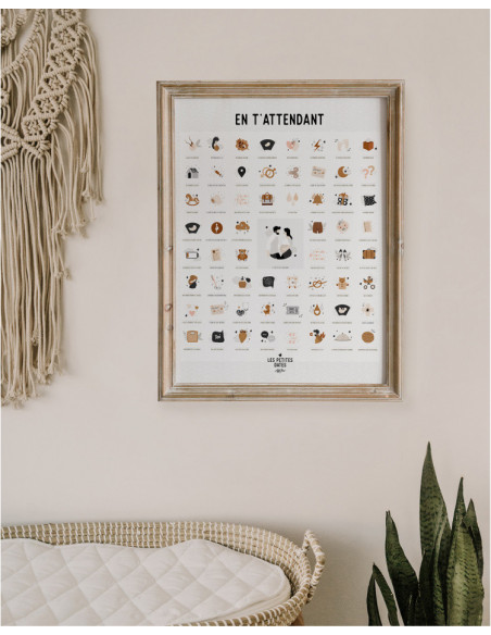 Affiche "en t'attendant" peau claire - maman(s)