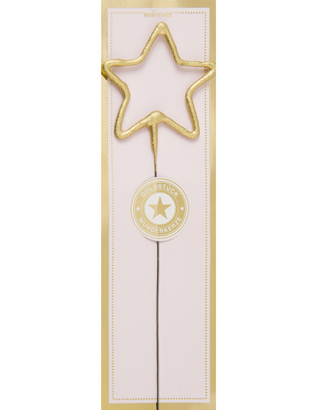 BOUGIE ETINCELANTE DOREE - ETOILE