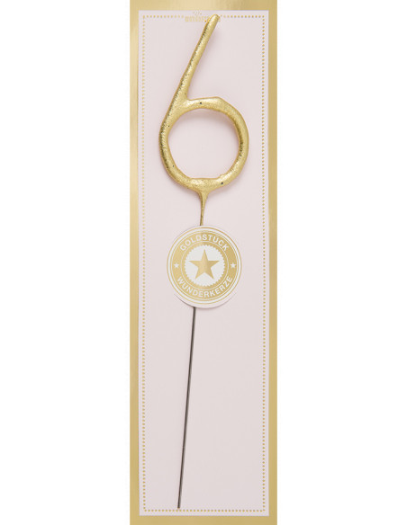 BOUGIE ETINCELANTE DOREE - 6
