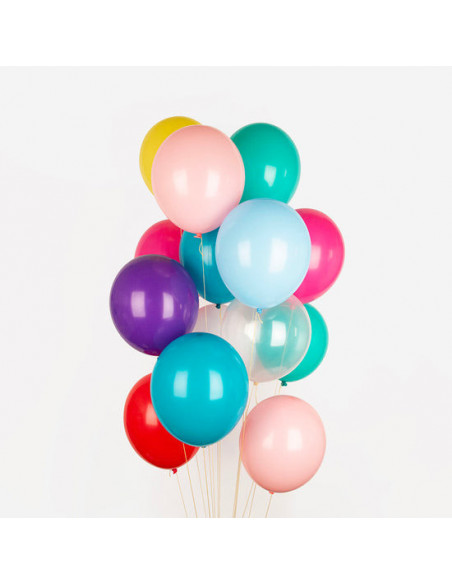 Ballons de baudruche : 10 ballons multicolores