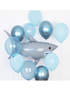 Ballons de baudruche : 10 ballons mix bleus 2