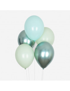 Ballons de baudruche : 10 ballons mix verts
