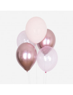 Ballons de baudruche : 10 ballons mix roses