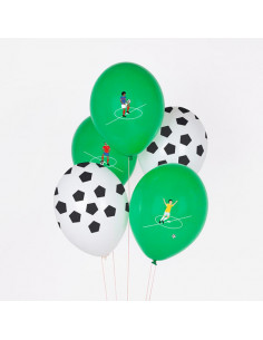 Ballons de baudruche : 5 ballons tatoues foot