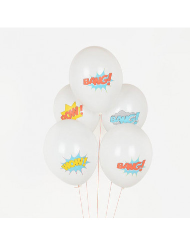 Ballons de baudruche : 5 ballons tatoues super heros