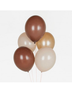 Ballons de baudruche : 10 ballons mix marron