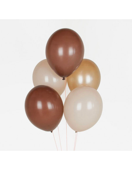 Ballons de baudruche : 10 ballons mix marron