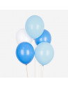 Ballons de baudruche : 10 ballons trio bleus