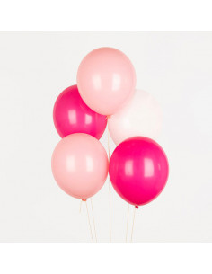 Ballons de baudruche : 10 ballons trio roses