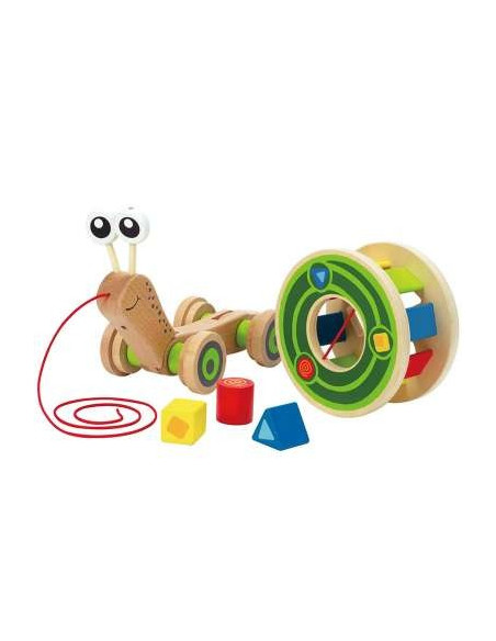 Escargot roulant avec jeu de formes