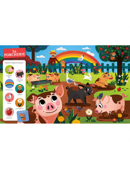 Cherche et trouve des tout-petits à la ferme