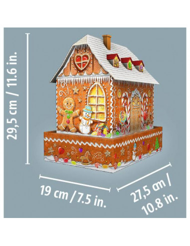 Ravensburger - Puzzle 3D Maison de Noël en pain d'épice