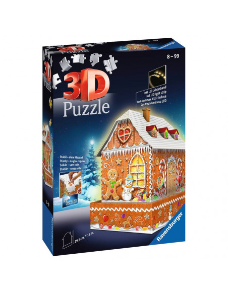 Ravensburger - Puzzle 3D Maison de Noël en pain d'épice