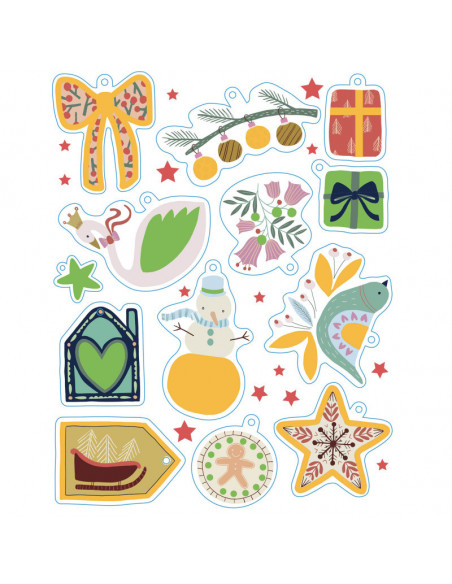 Mes jolies décorations à pailleter et à gratter hiver magiqu