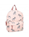 Sac a dos enfant zebres - rose