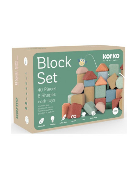 COFFRET 40 BLOCS DE CONSTRUCTION KORKO - TALL ARCHITECTS