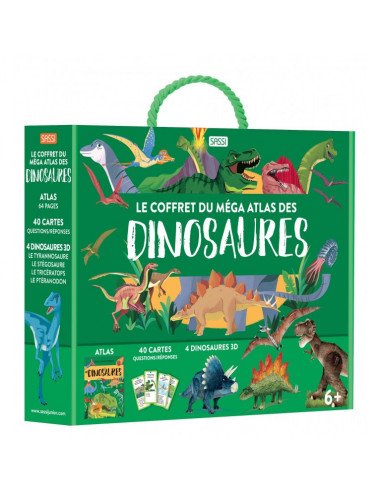 Mega atlas - le coffret du mega atlas des dinosaures