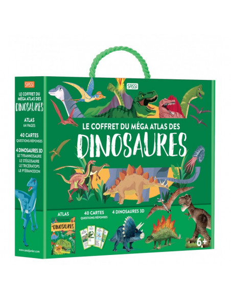 Mega atlas - le coffret du mega atlas des dinosaures