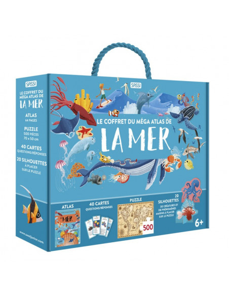 LE COFFRET DU MEGA ATLAS DE LA MER - 1 PUZZLE 500 PCS