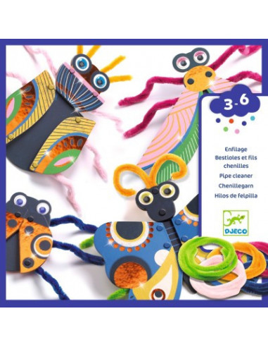 Enfilage - bestioles en fils chenilles - fsc mix