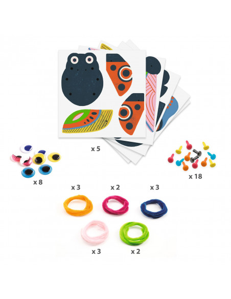 Enfilage - bestioles en fils chenilles - fsc mix