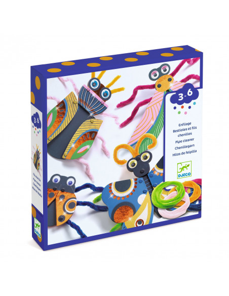 Enfilage - bestioles en fils chenilles - fsc mix