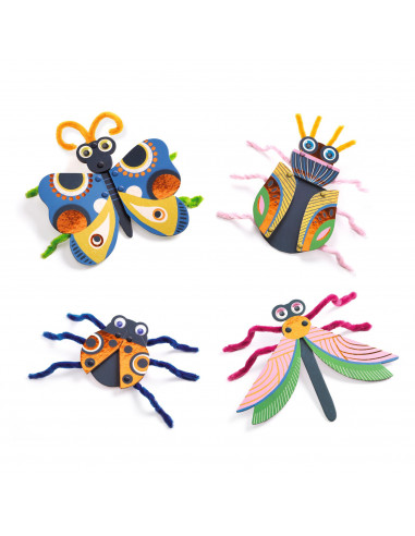 Enfilage - bestioles en fils chenilles - fsc mix