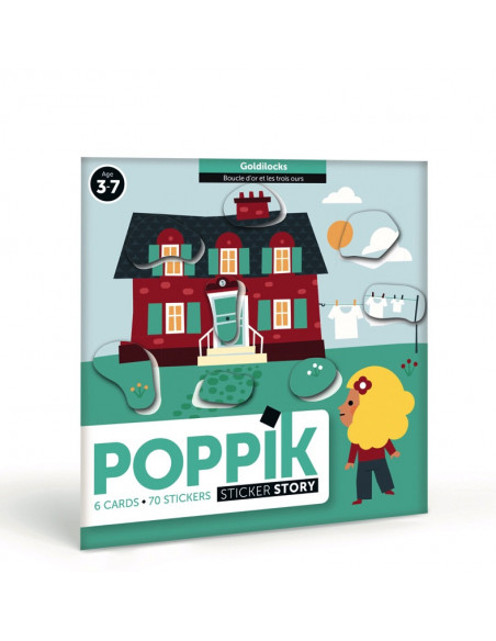6 CARTES + 70 STICKERS - BOUCLE D'OR ET LES 3 OURS