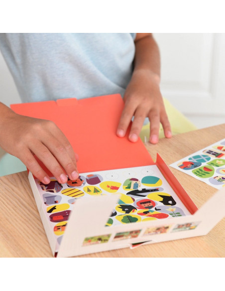 6 CARTES + 70 STICKERS - LES TROIS PETITS COCHONS