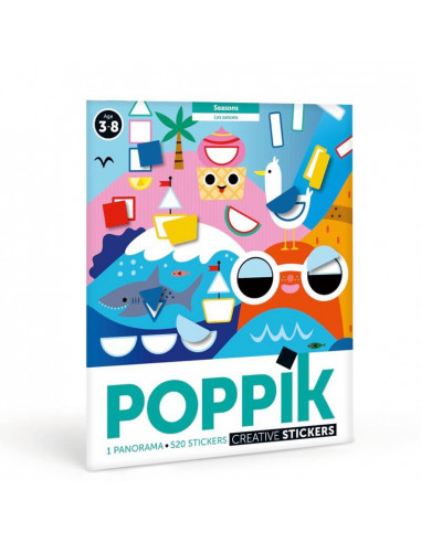 POSTER CREATIF + 520 STICKERS - LES SAISONS