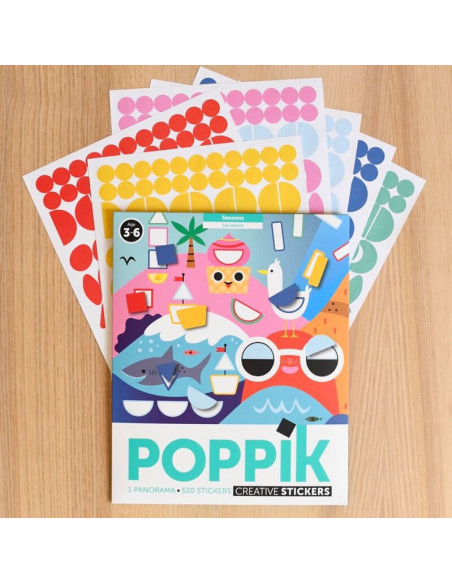 POSTER CREATIF + 520 STICKERS - LES SAISONS