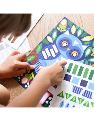 POSTER CREATIF + 520 STICKERS - BEBES ANIMAUX
