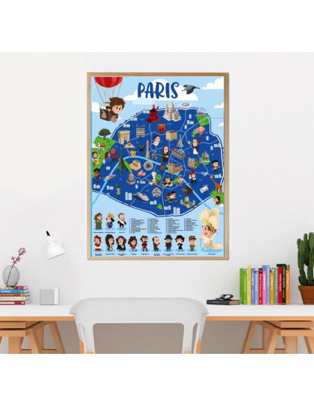 POSTER QUELLE HISTOIRE + 44 STICKERS - PARIS