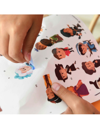 POSTER QUELLE HISTOIRE + 46 STICKERS - FEMMES CELEBRES