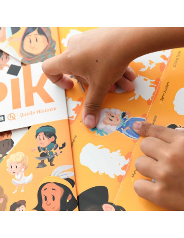 POSTER QUELLE HISTOIRE + 46 STICKERS - FEMMES CELEBRES