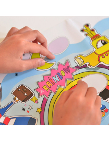 POSTER PÉDAGOGIQUE + 85 STICKERS - 100% ENGLISH