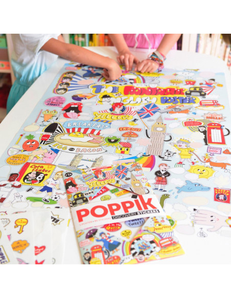 POSTER PÉDAGOGIQUE + 85 STICKERS - 100% ENGLISH